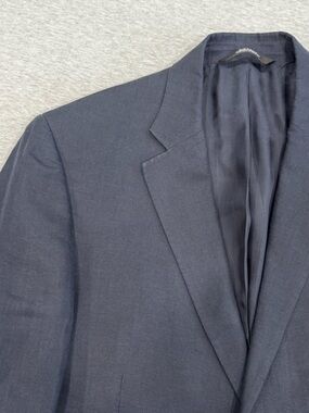 Nordstrom Men’s Shop 46R Navy Blue Solbiati Linen Quiet Luxury Sport Coat Blazer